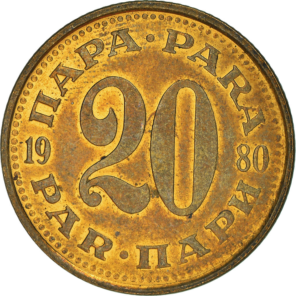Monnaie, Yougoslavie, 20 Para, 1980
