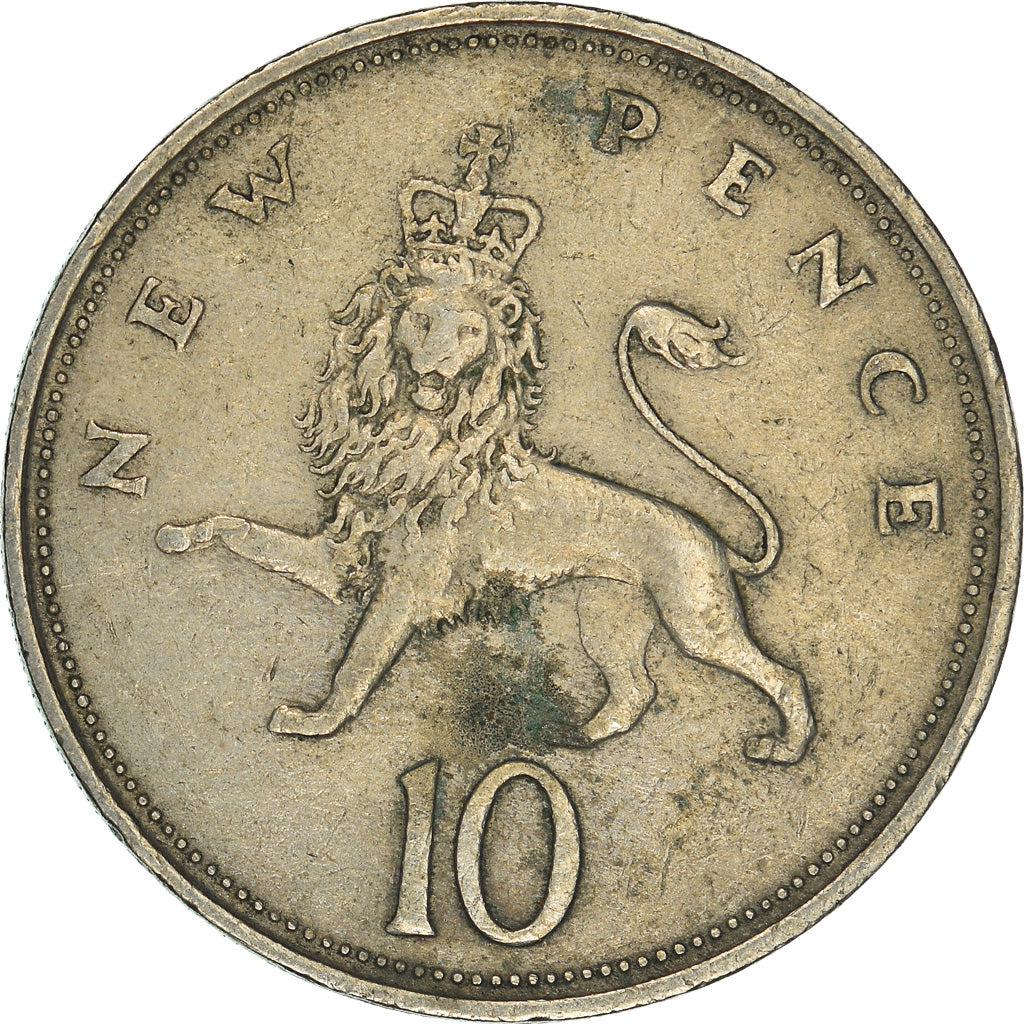 Munten, Groot Bretagne, 10 New Pence, 1968