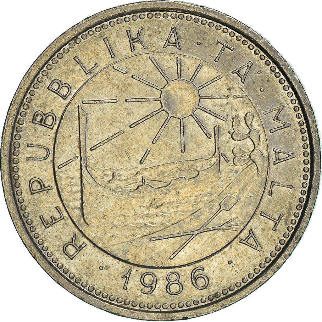 Munten, Malta, 10 Cents, 1986