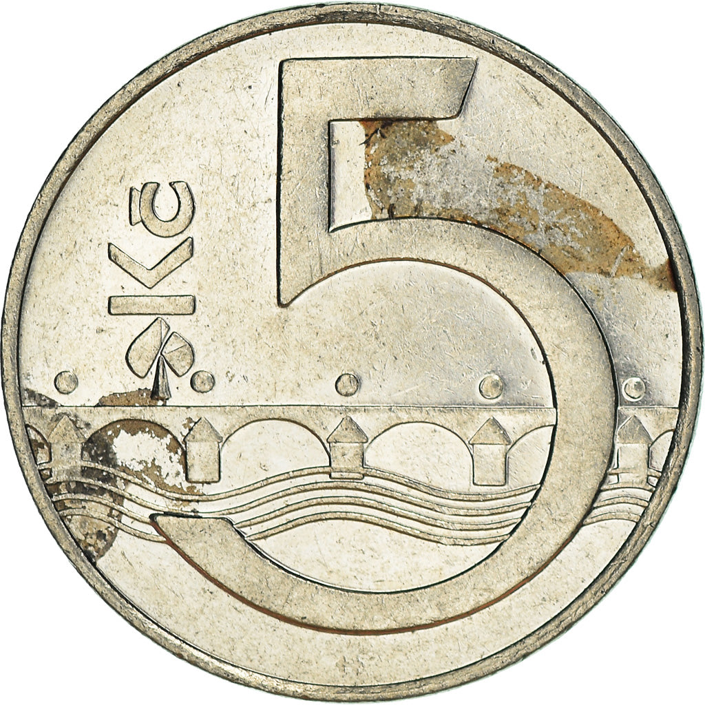 Moneta, Czechy, 5 Korun, 1993