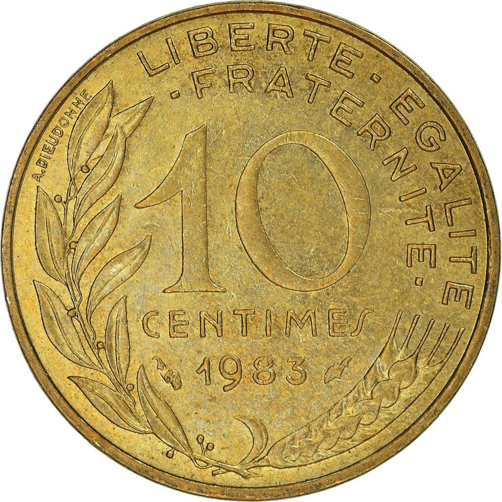 Moneta, Francia, 10 Centimes, 1983