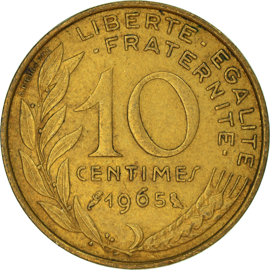 Monnaie, France, 10 Centimes, 1965