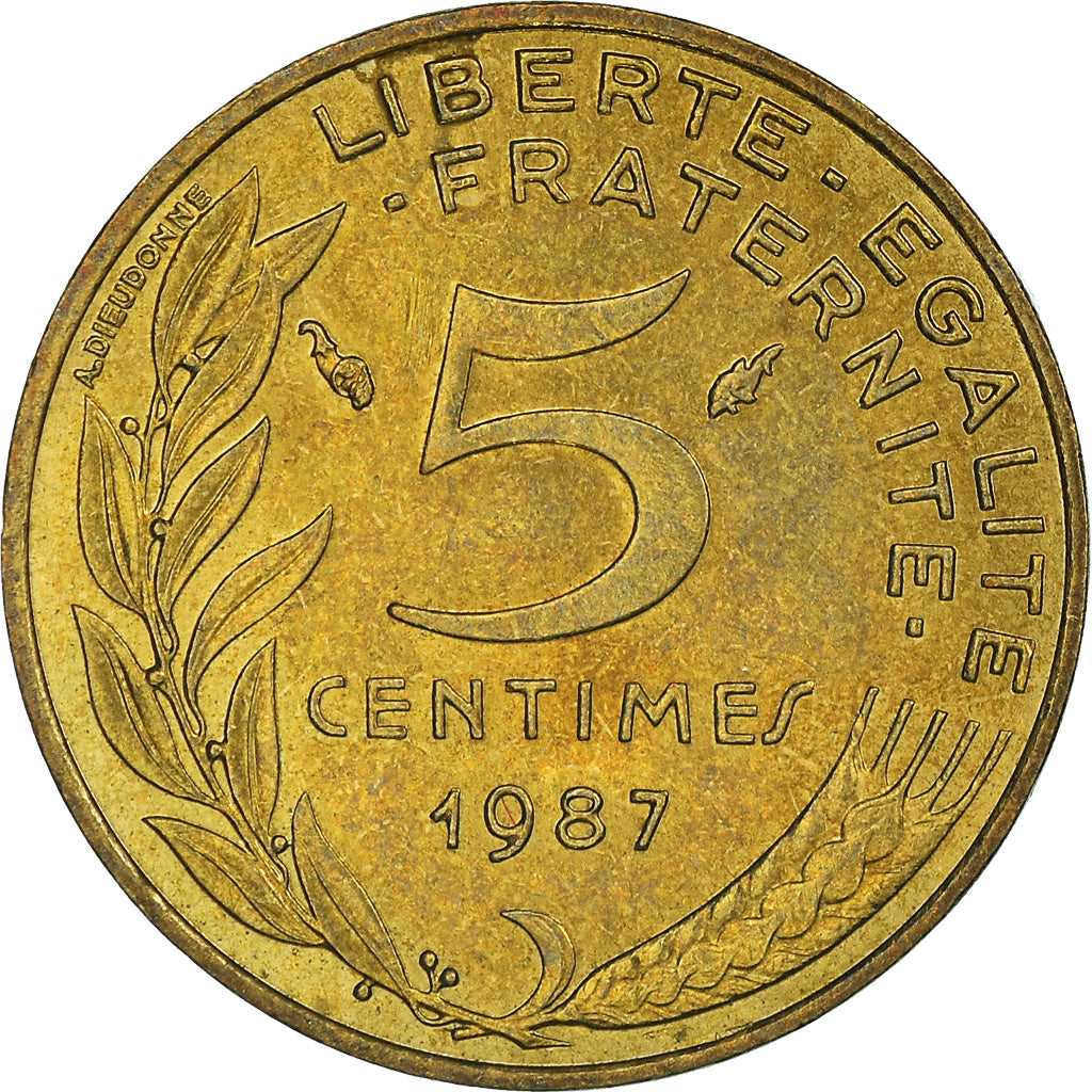 Munten, Frankrijk, 5 Centimes, 1987
