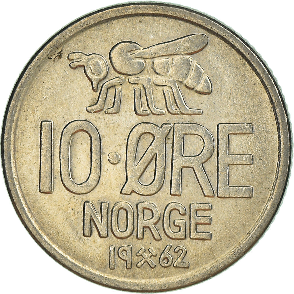 Münze, Norwegen, 10 Öre, 1962