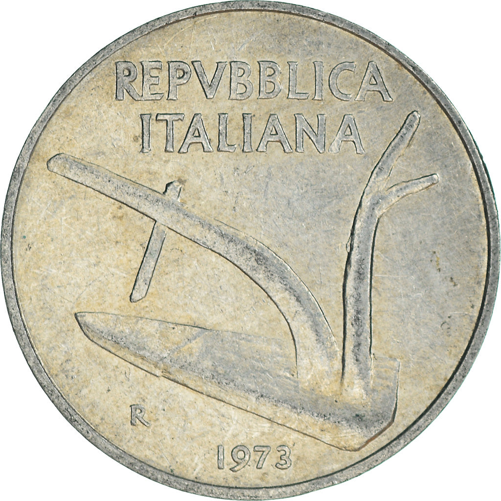 Moneda, Italia, 10 Lire, 1973