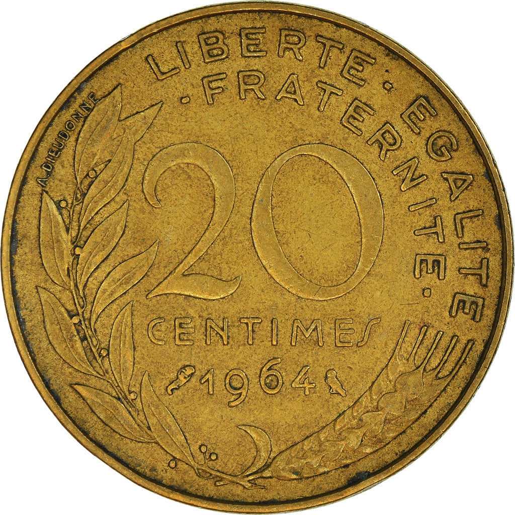 Münze, Frankreich, 20 Centimes, 1964