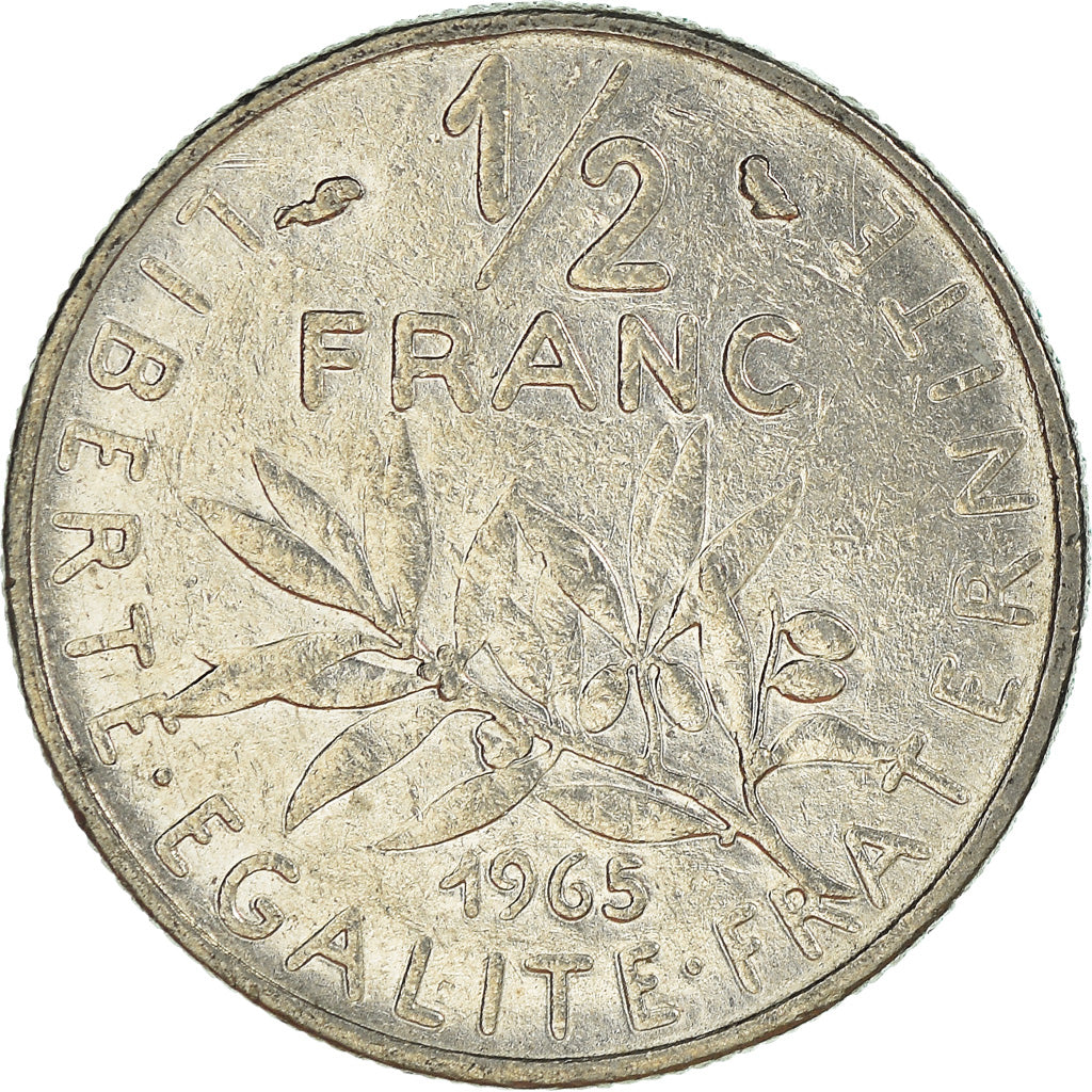 Munten, Frankrijk, 1/2 Franc, 1965