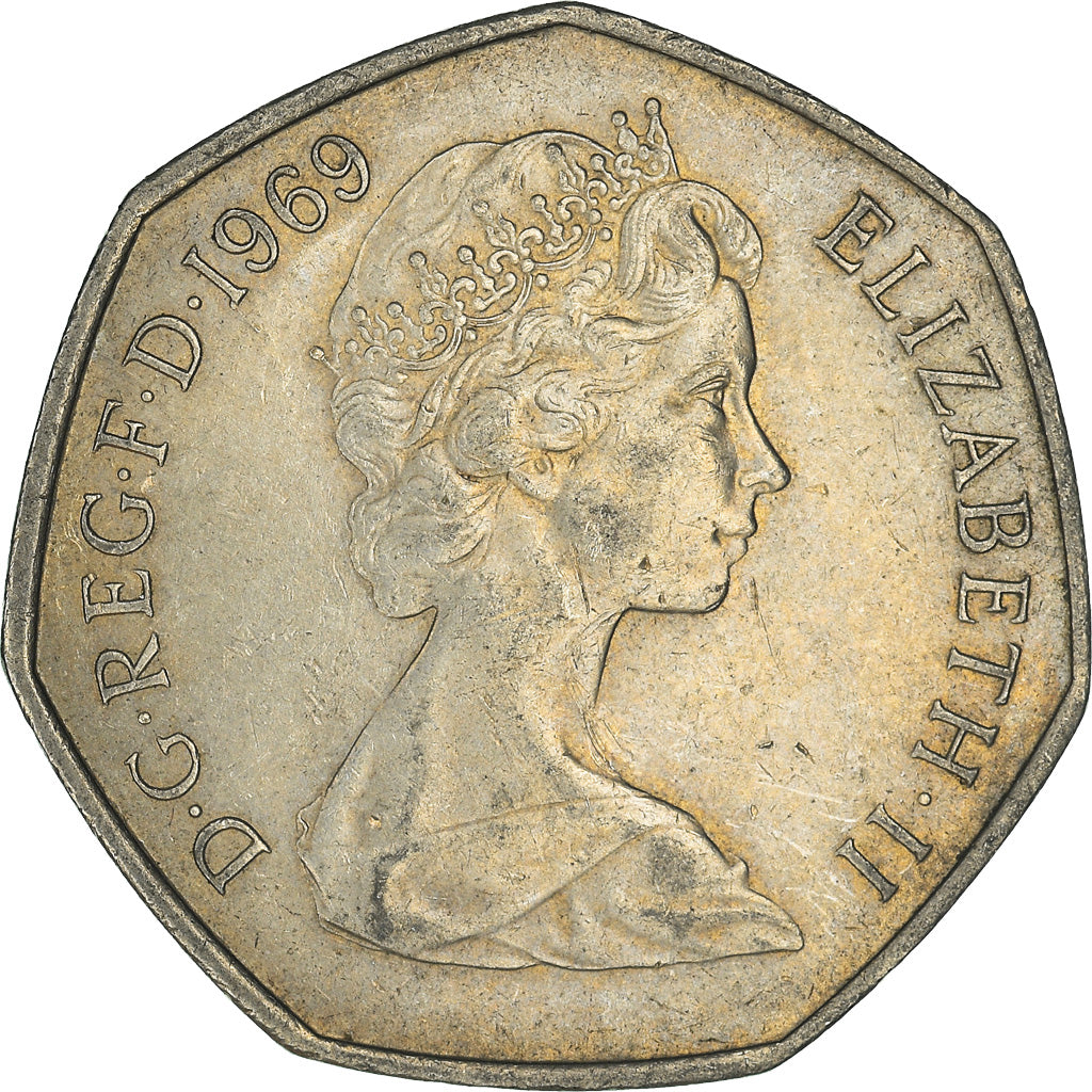 Münze, Großbritannien, 50 New Pence, 1969
