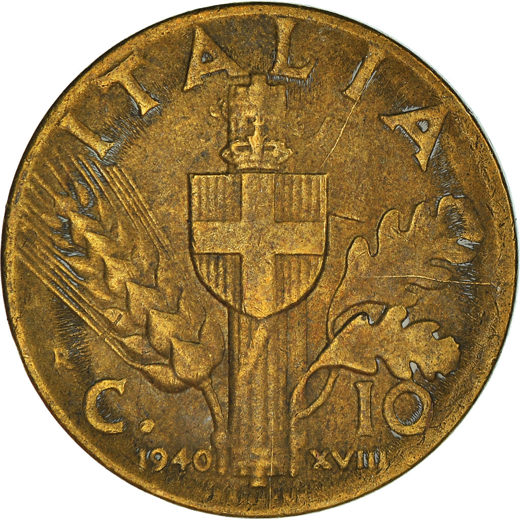 Coin, Italy, 10 Centesimi, 1940