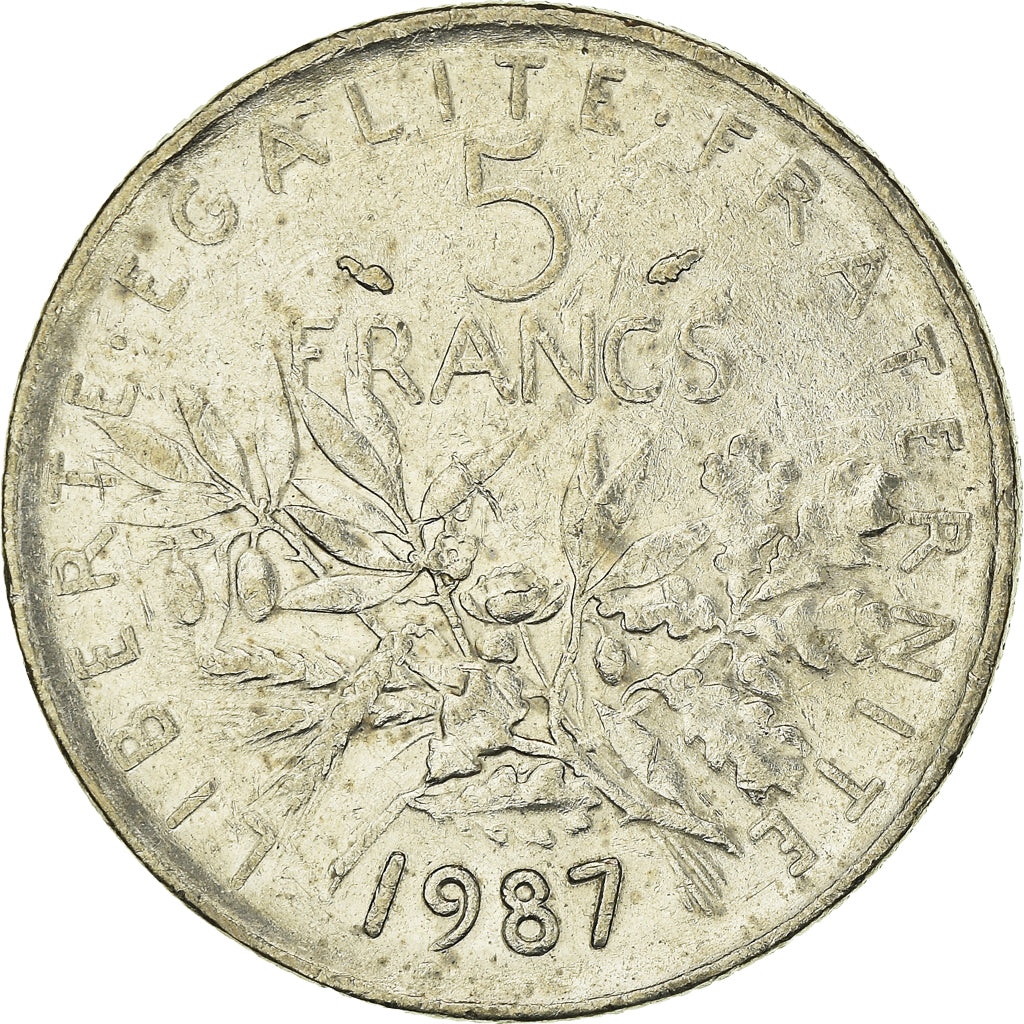 Coin, France, 5 Francs, 1987