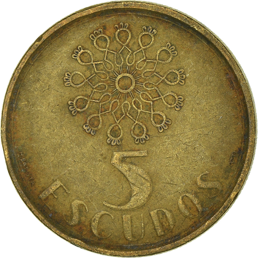 Munten, Portugal, 5 Escudos, 1990