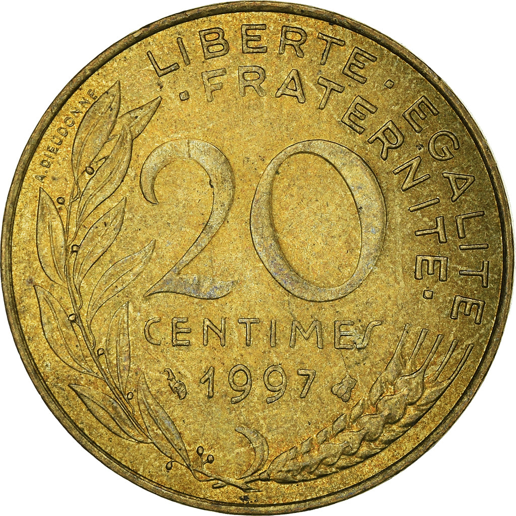 Coin, France, 20 Centimes, 1997