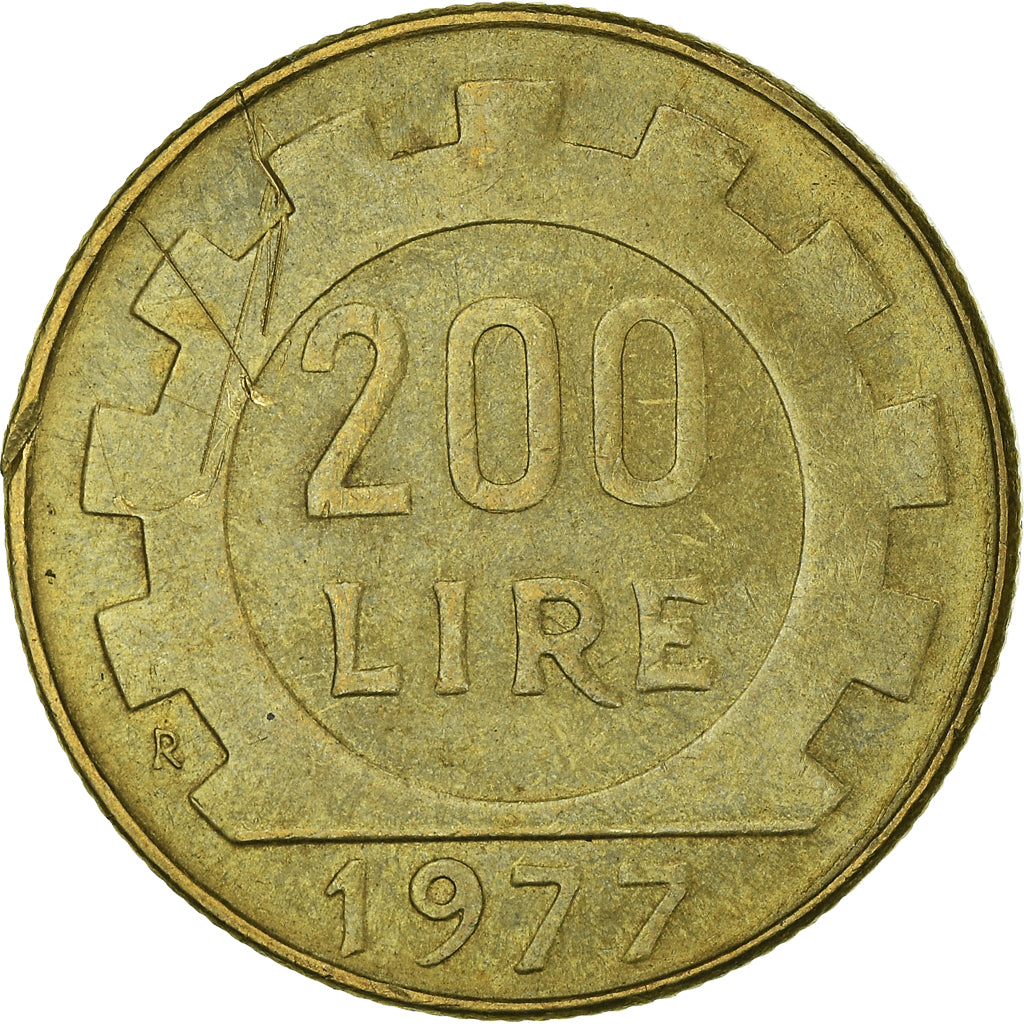 Munten, Italië, 200 Lire, 1977