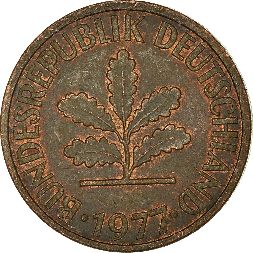 Moneda, ALEMANIA - REPÚBLICA FEDERAL, 2 Pfennig, 1977