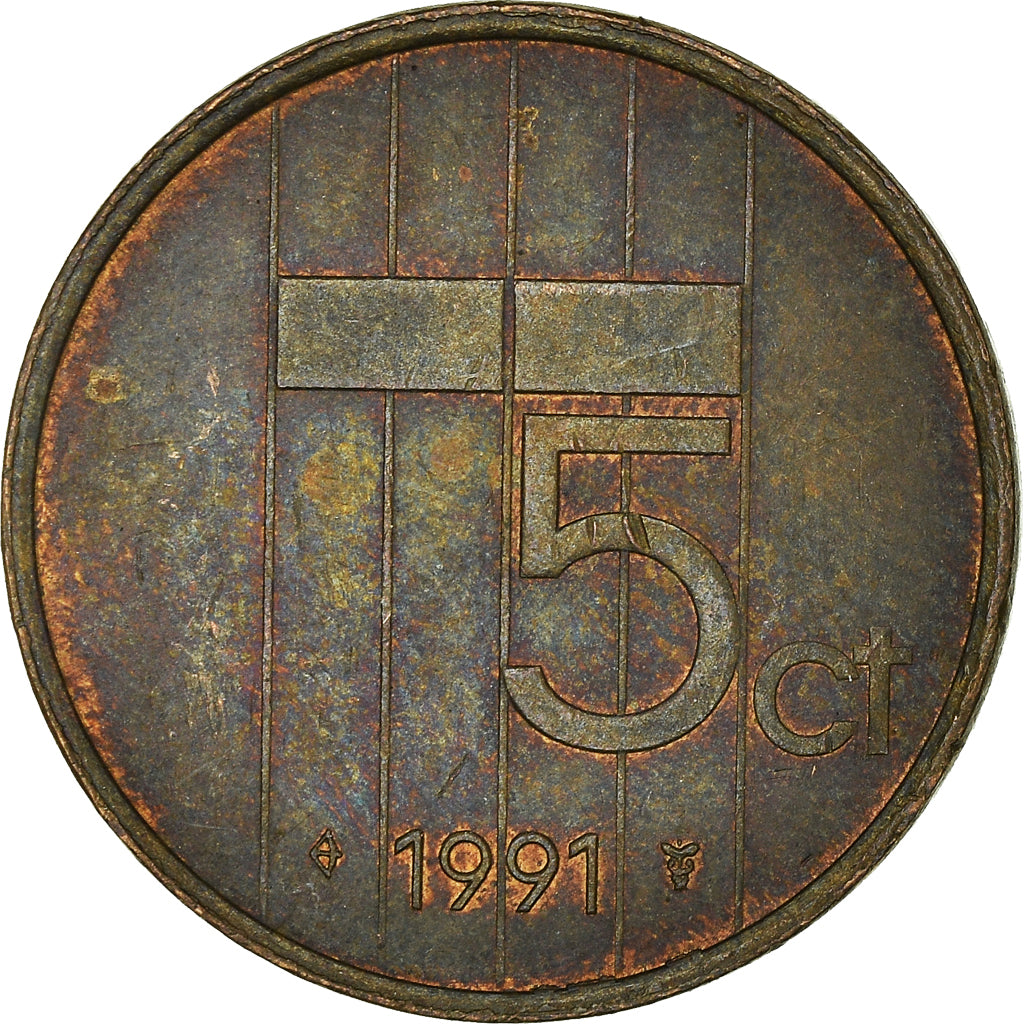 Moneta, Paesi Bassi, 5 Cents, 1991