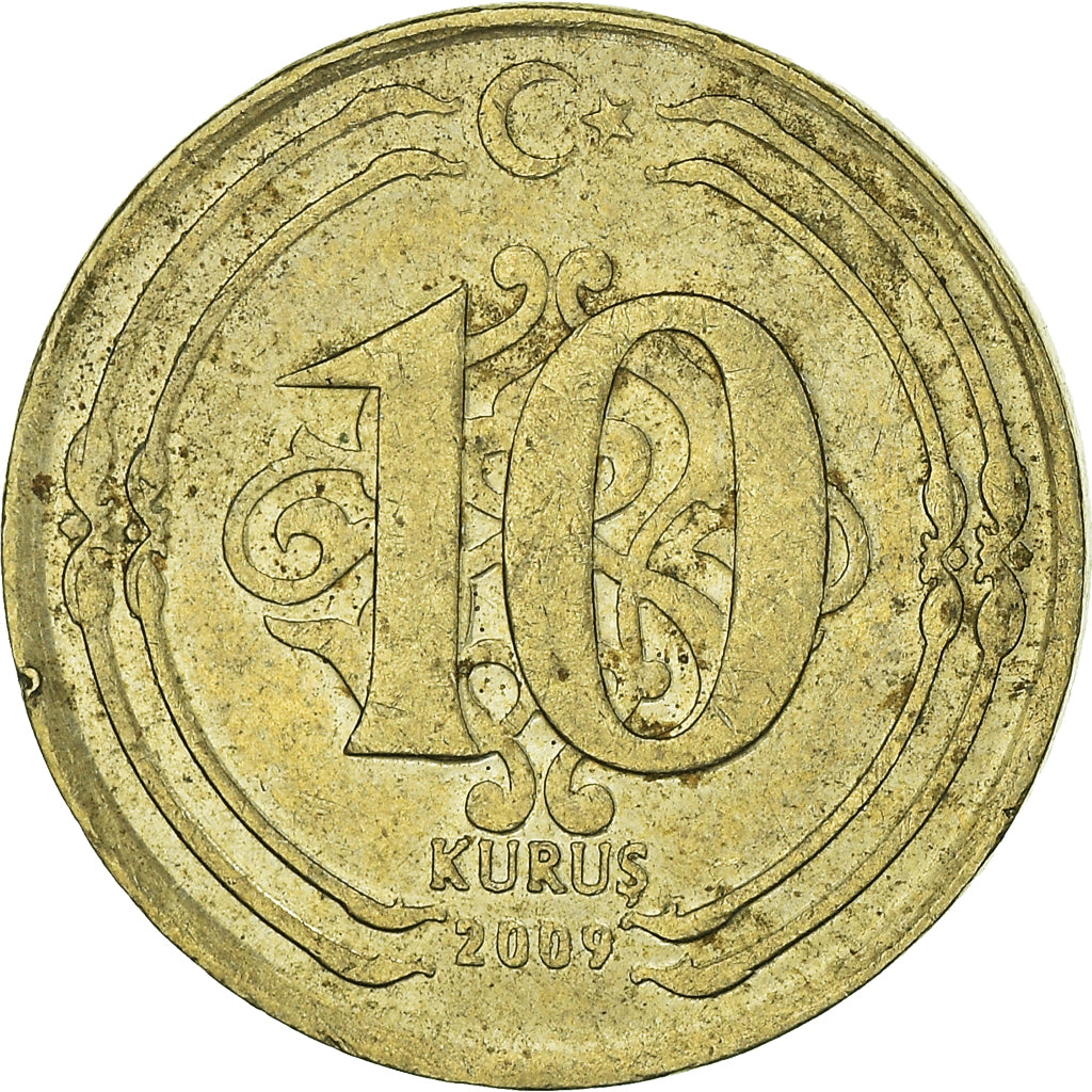 Coin, Turkey, 10 Kurus, 2009