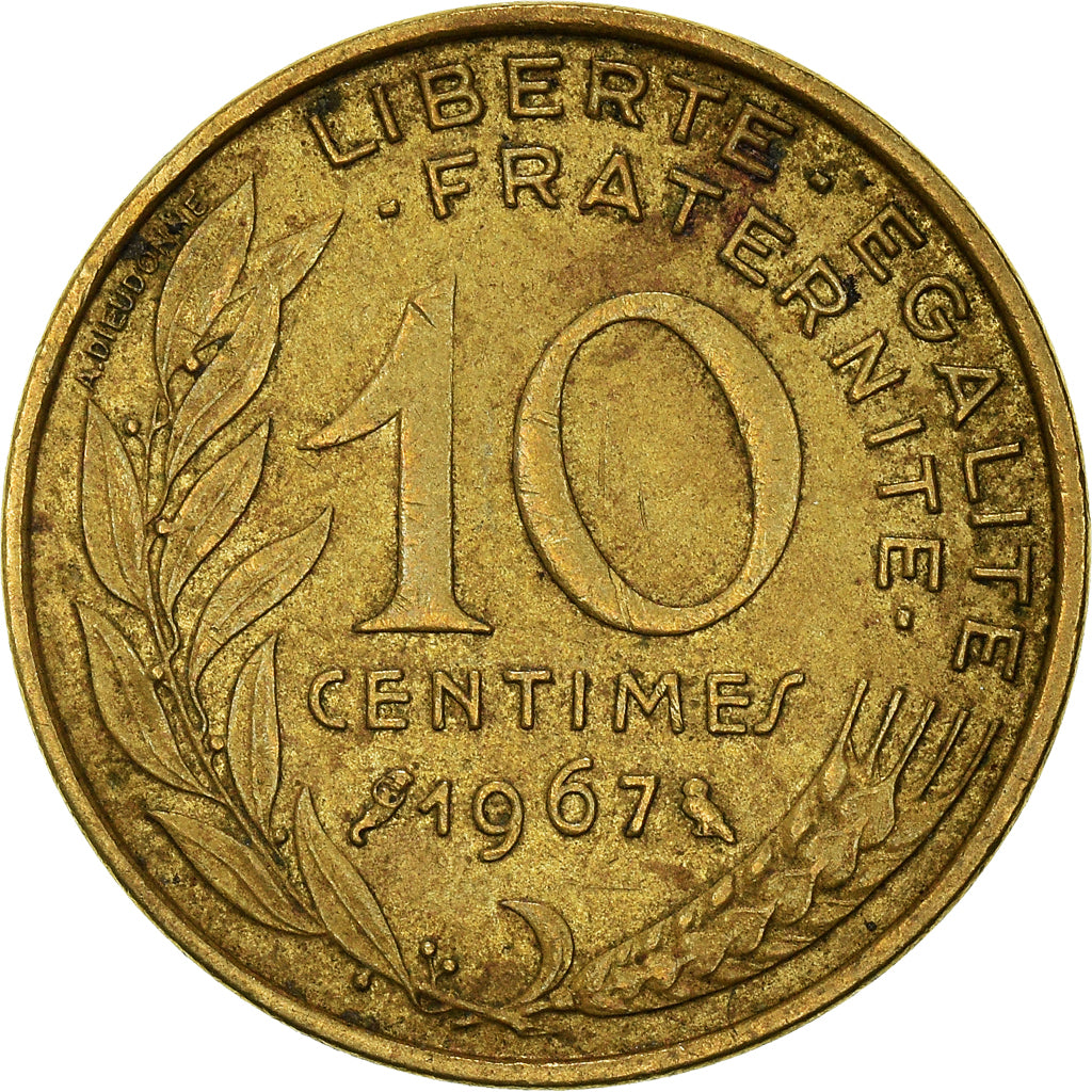 Monnaie, France, 10 Centimes, 1967