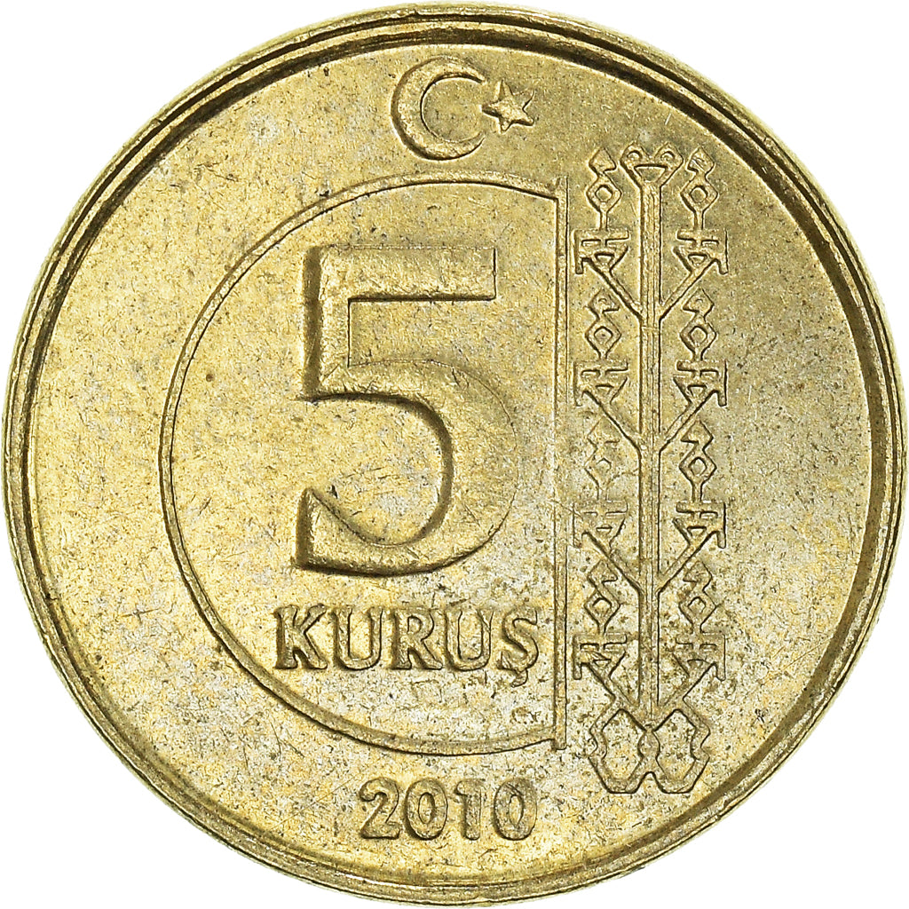 Moneta, Turchia, 5 Kurus, 2010