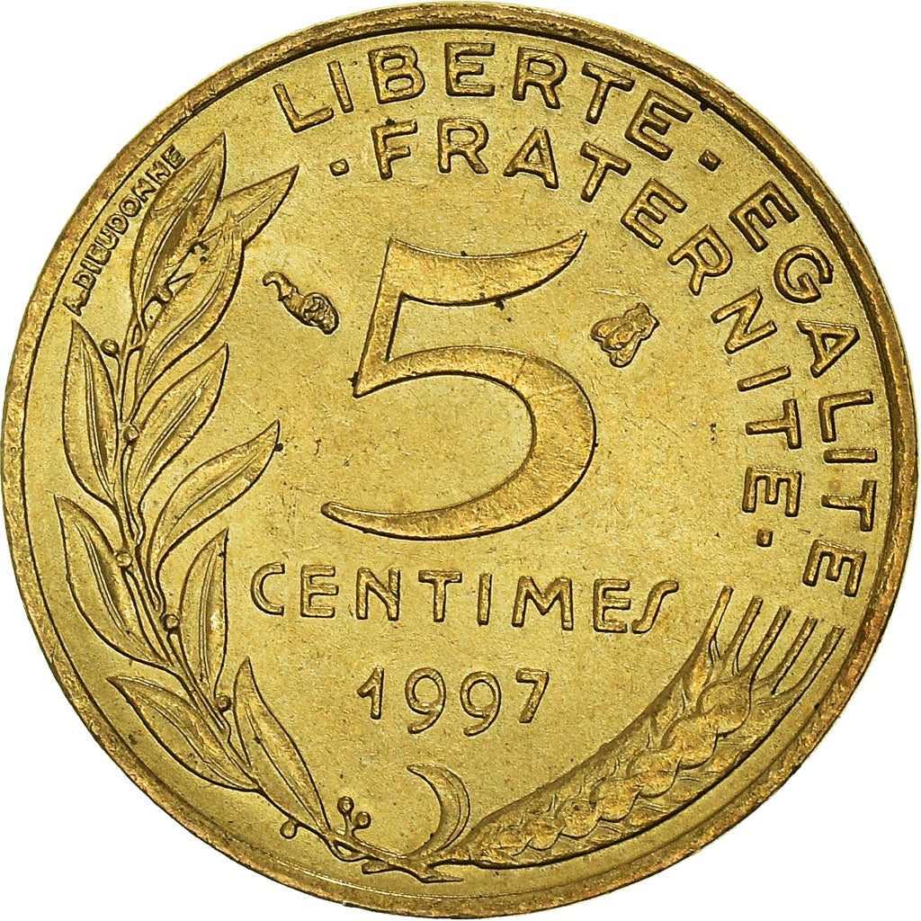 Munten, Frankrijk, 5 Centimes, 1997