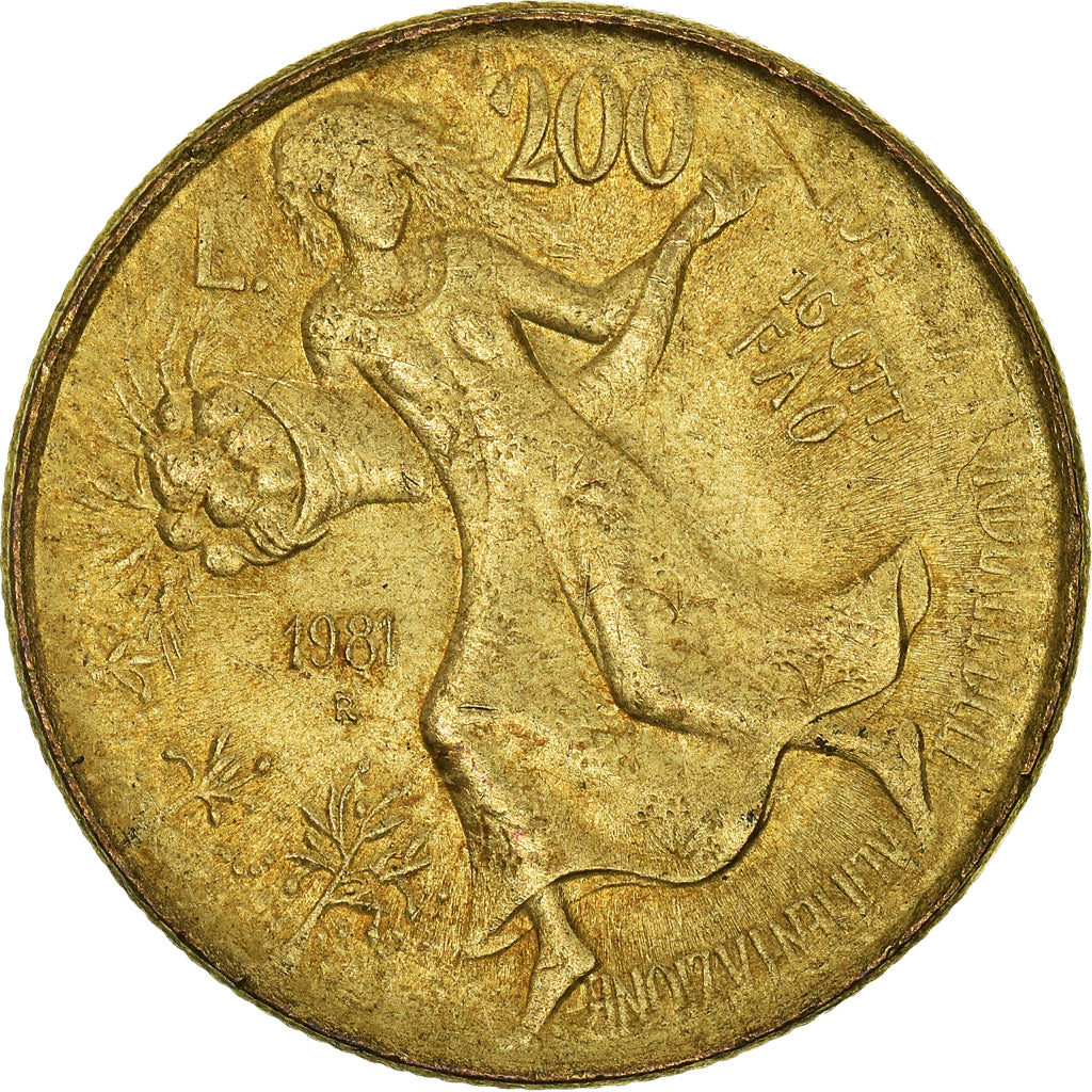 Munten, Italië, 200 Lire, 1981
