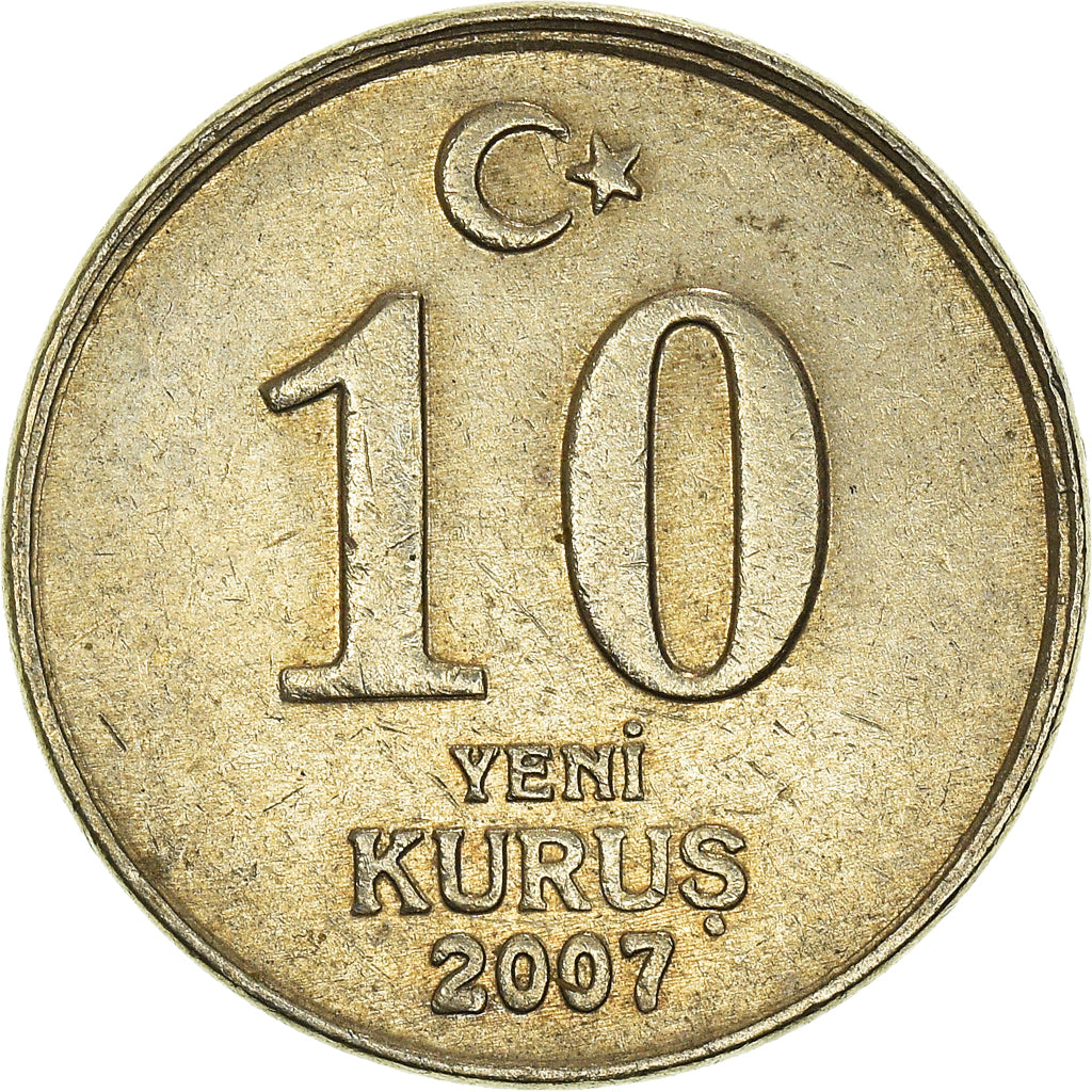Coin, Turkey, 10 New Kurus, 2007