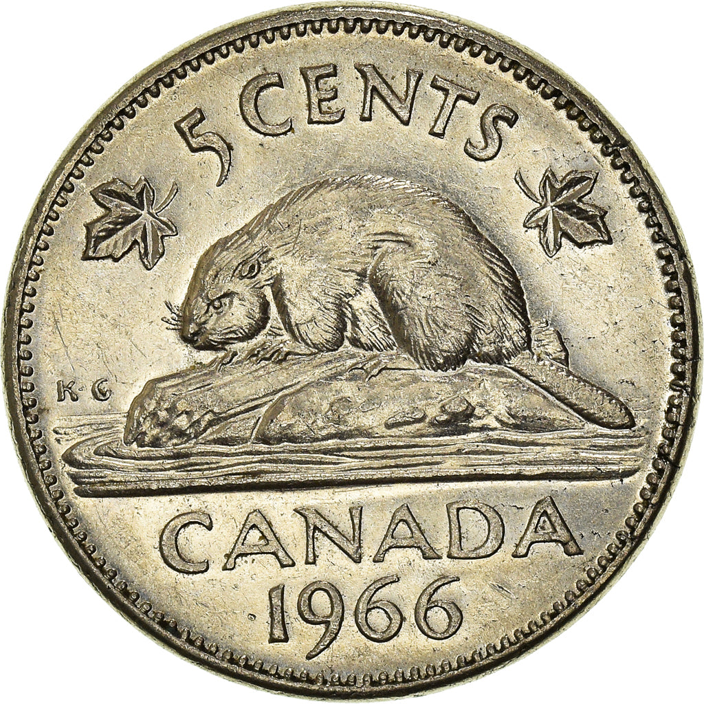 Moneta, Canada, 5 Cents, 1966