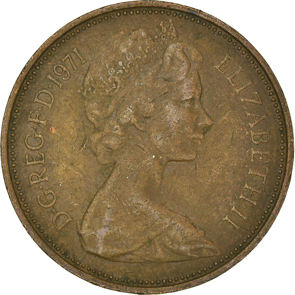 Moneda, Gran Bretaña, 2 New Pence, 1971