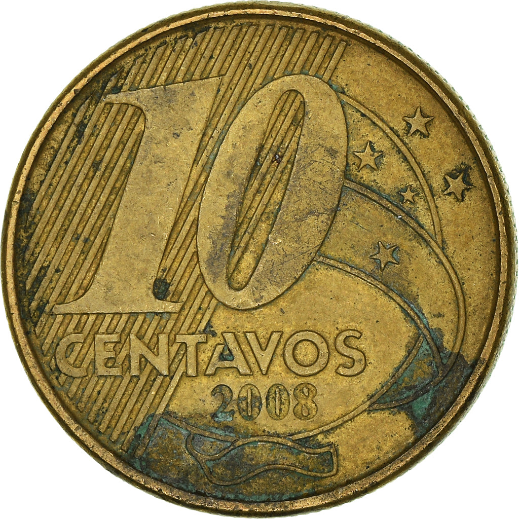 Moeda, Brasil, 10 Centavos, 2008