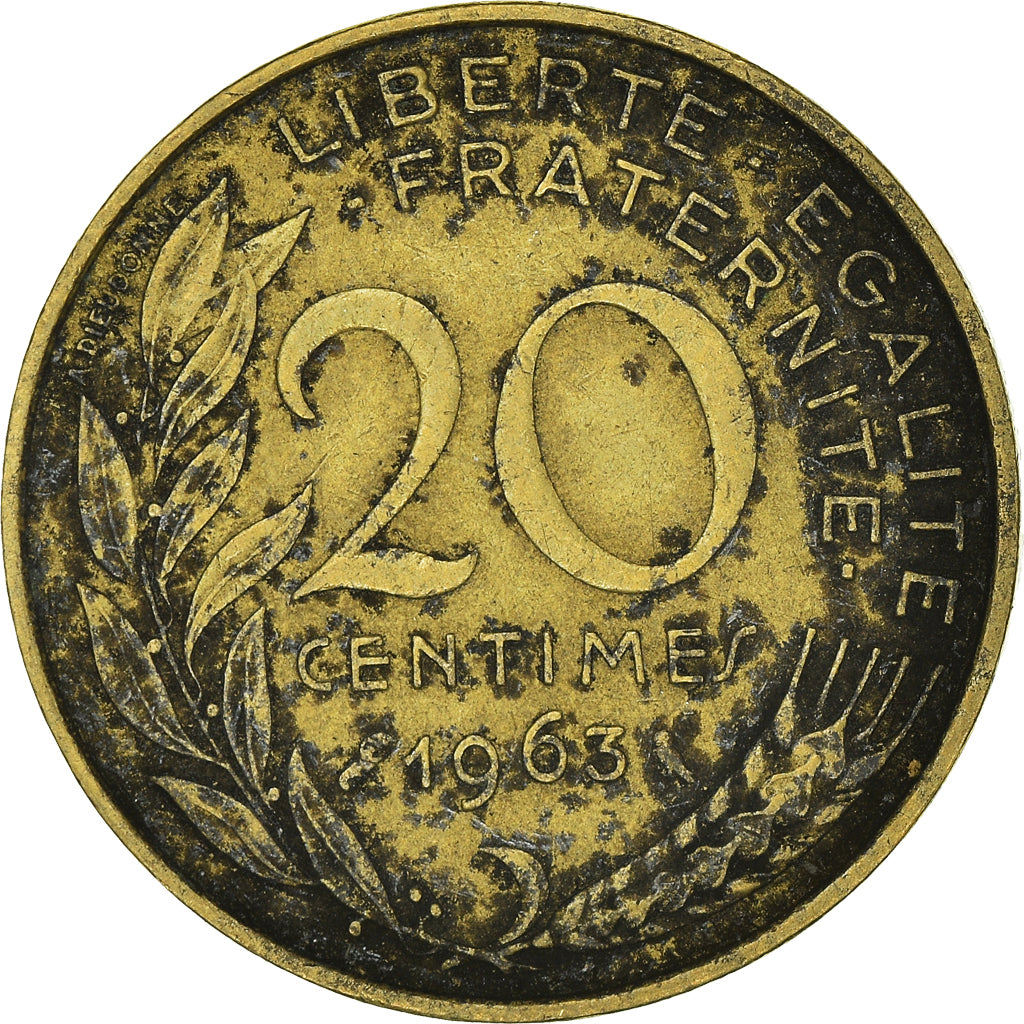 Münze, Frankreich, 20 Centimes, 1963