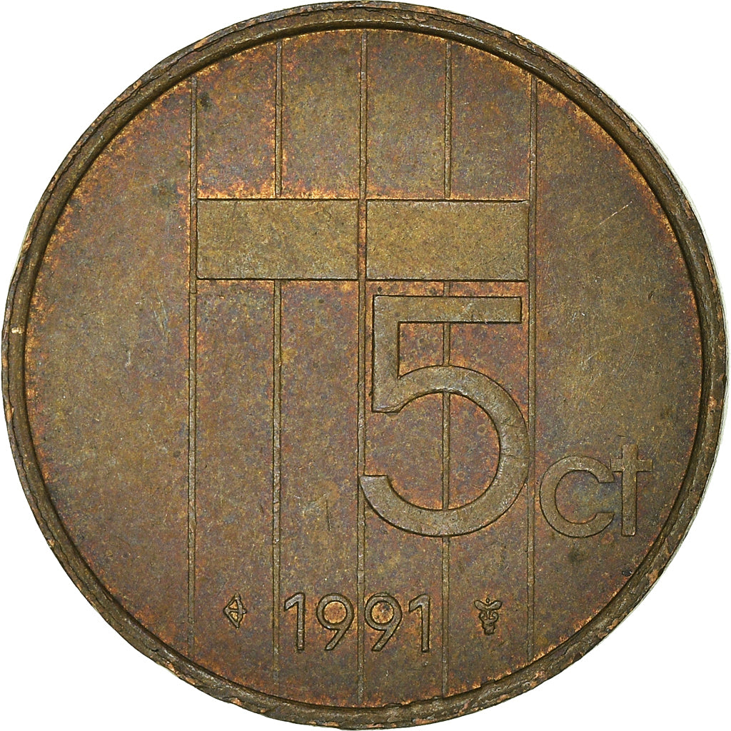 Moneta, Paesi Bassi, 5 Cents, 1991
