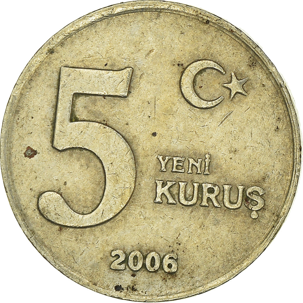 Moneta, Turchia, 5 New Kurus, 2006