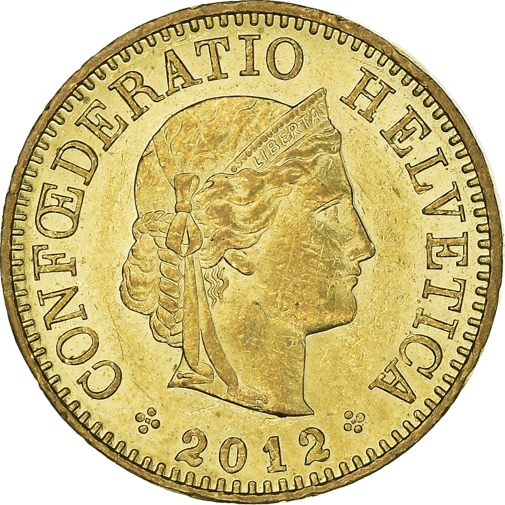 Moeda, Suíça, 5 Rappen, 2012