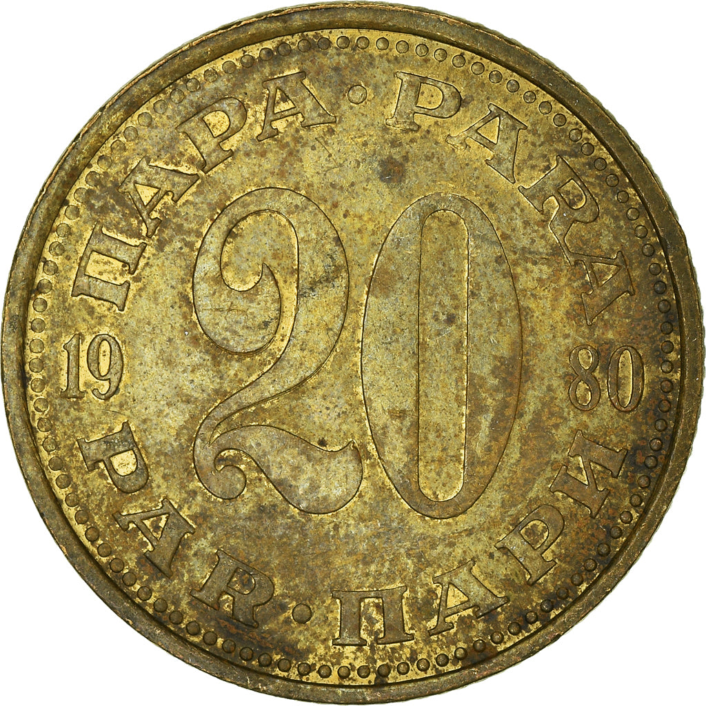 Münze, Jugoslawien, 20 Para, 1980