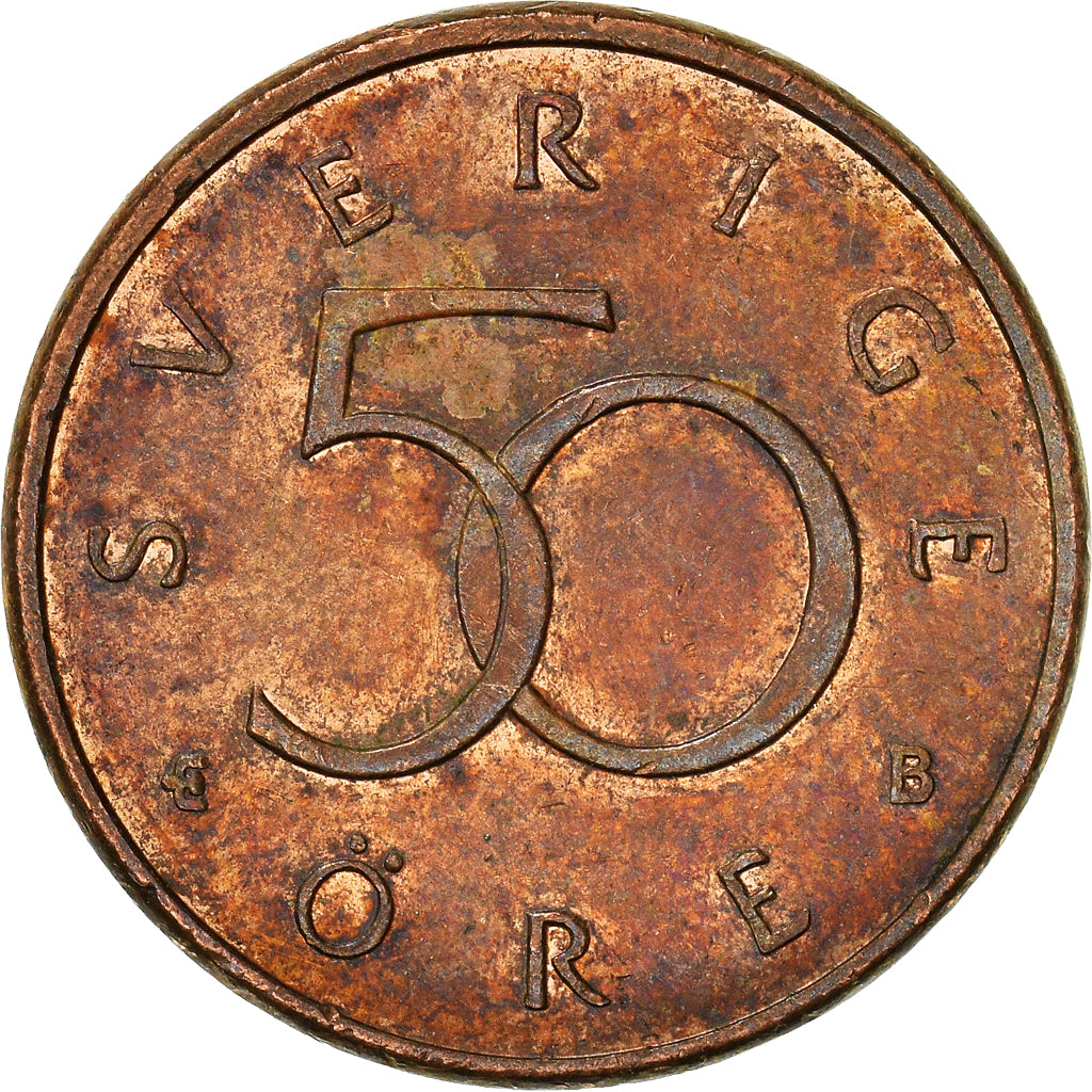 Moneta, Szwecja, 50 Öre, 2000