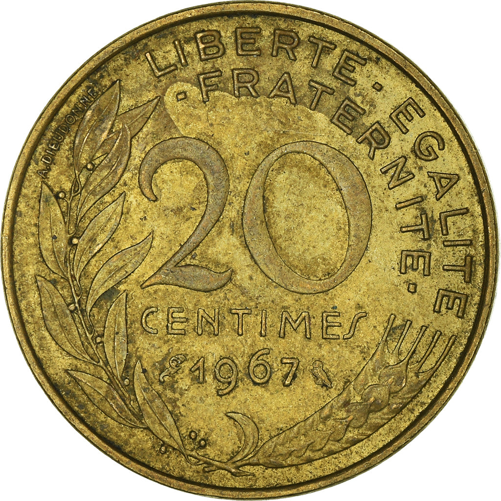 Münze, Frankreich, 20 Centimes, 1967