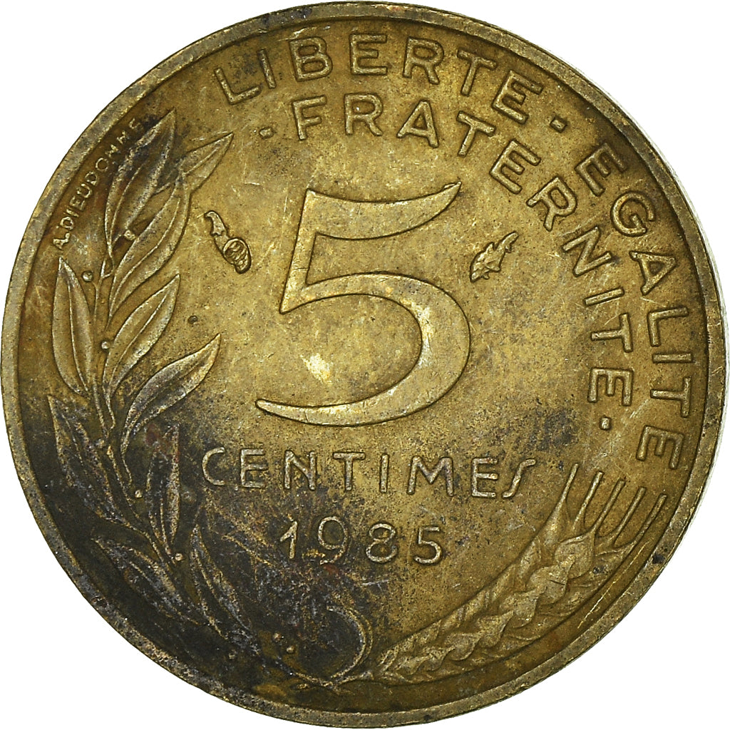 Munten, Frankrijk, 5 Centimes, 1985