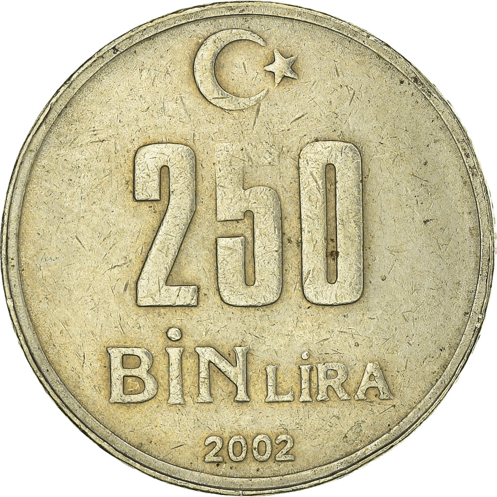 Moneta, Turchia, 250000 Lira, 2002