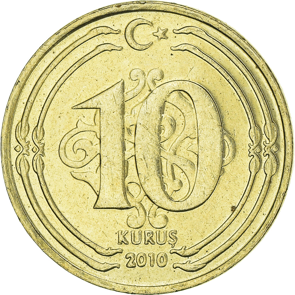 Coin, Turkey, 10 Kurus, 2010