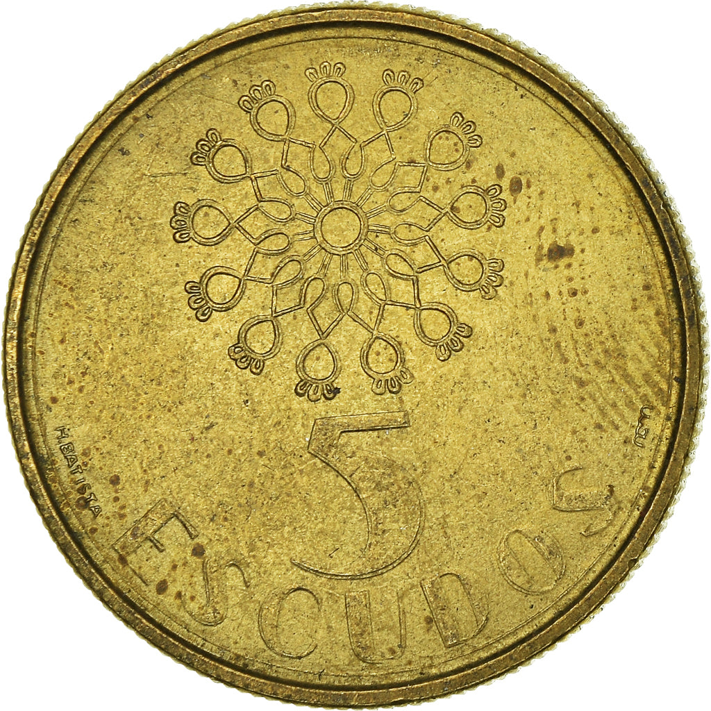 Moneda, Portugal, 5 Escudos, 1988