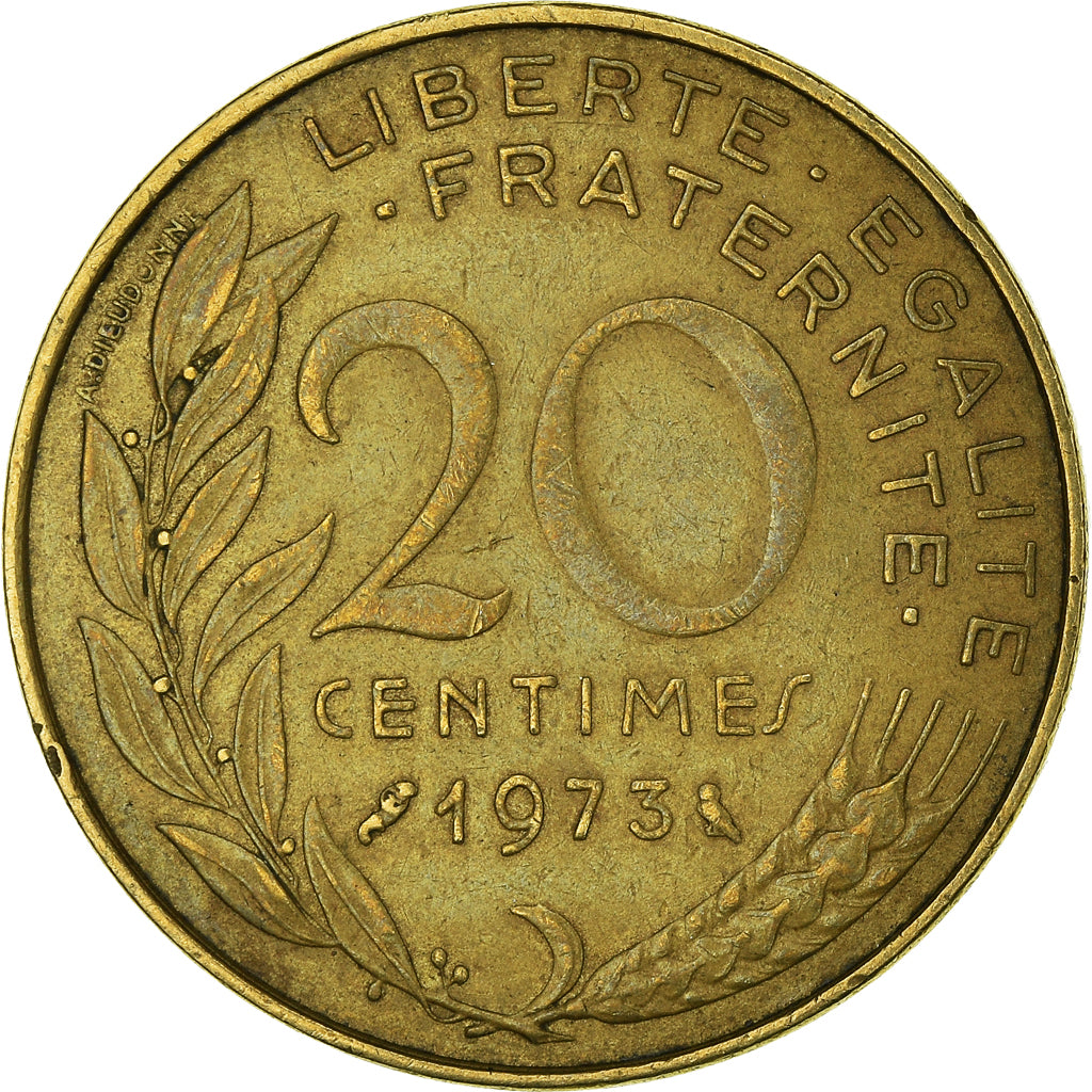 Moeda, França, 20 Centimes, 1973