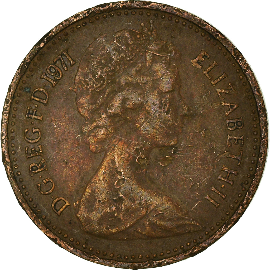 Monnaie, Grande-Bretagne, 1/2 New Penny, 1971