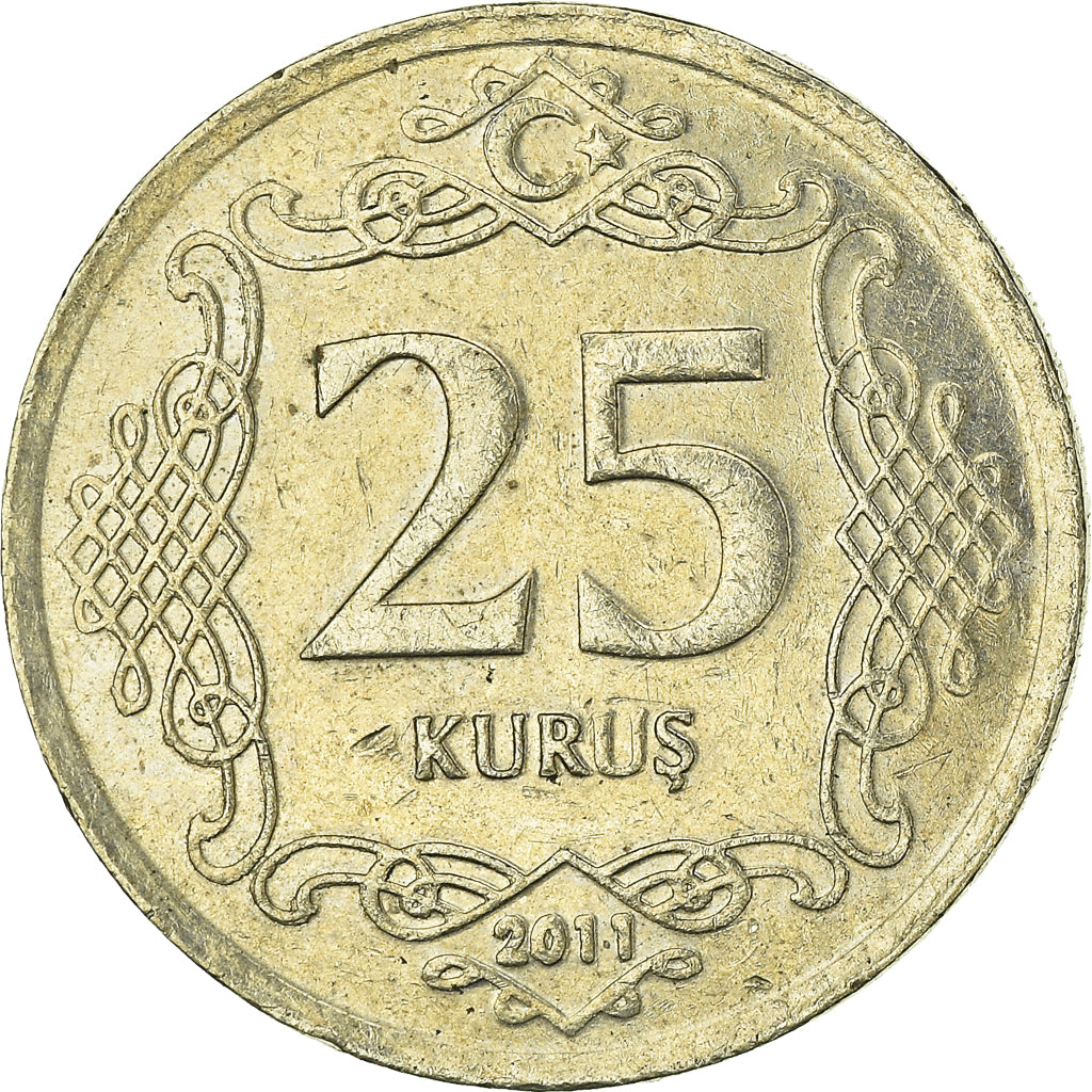 Moneta, Turchia, 25 Kurus, 2011