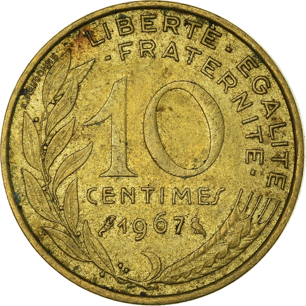 Moneta, Francia, 10 Centimes, 1967
