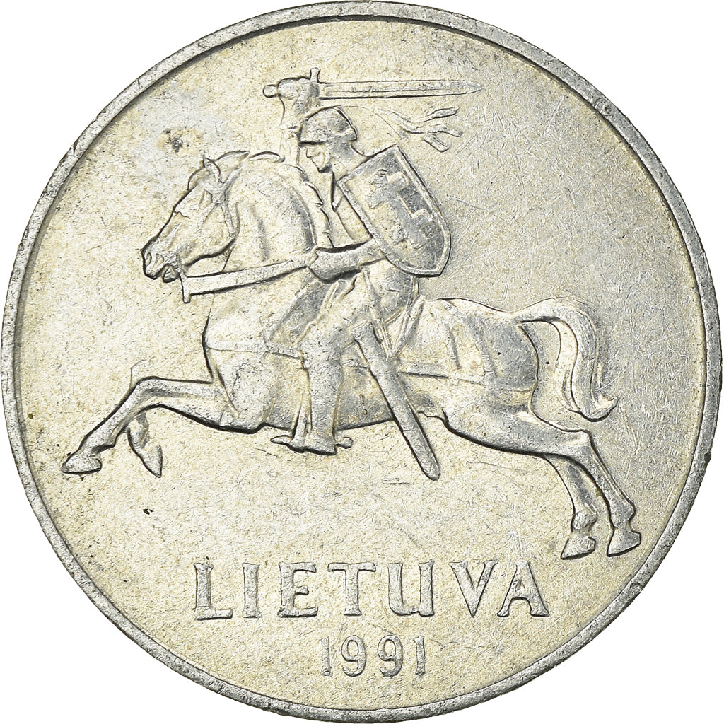 Monnaie, Lituanie, 2 Centai, 1991