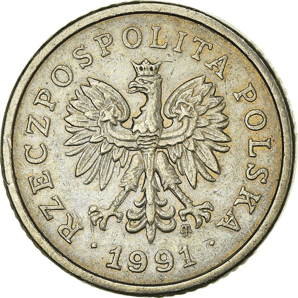 Moneta, Polonia, 10 Groszy, 1991