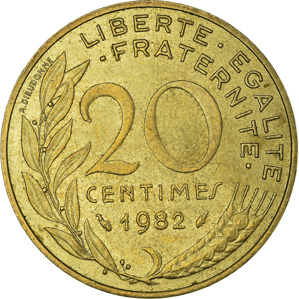 Moneta, Francia, 20 Centimes, 1982