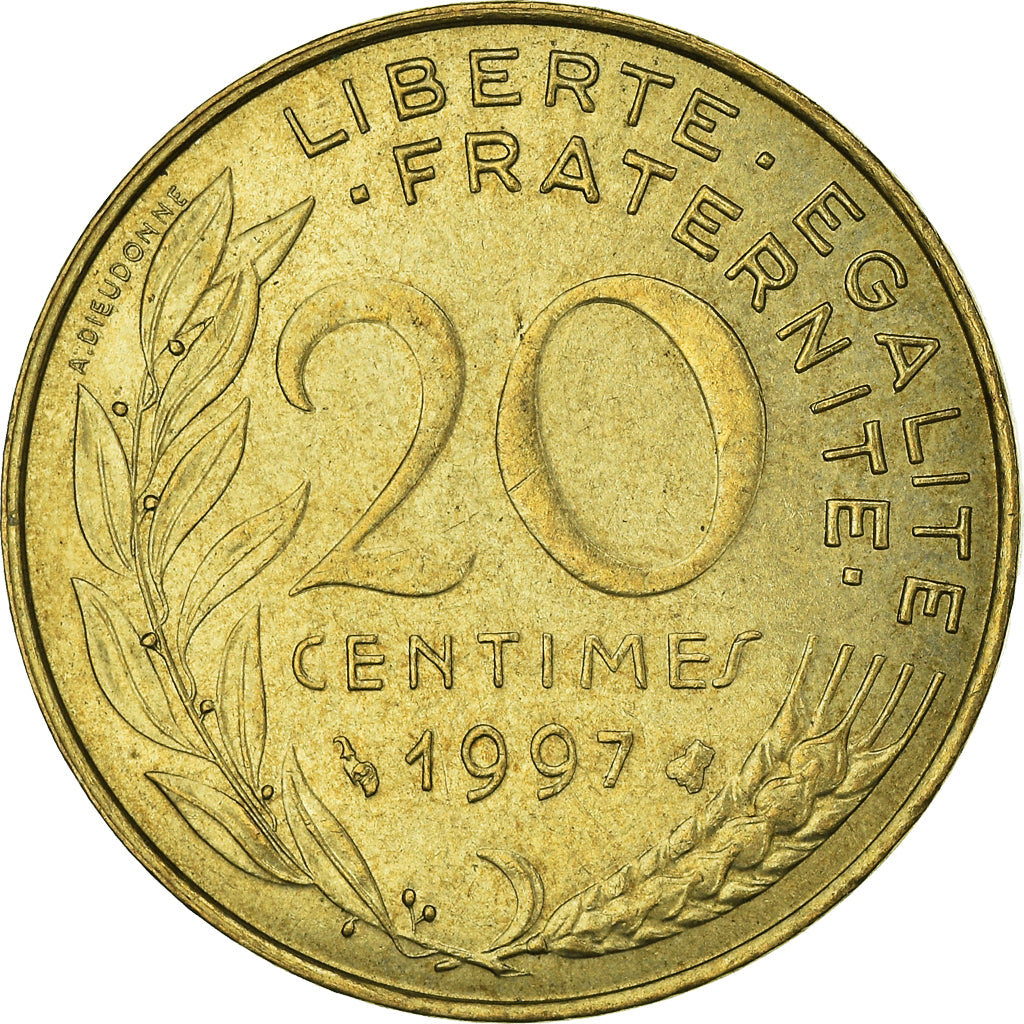 Moneta, Francia, 20 Centimes, 1997