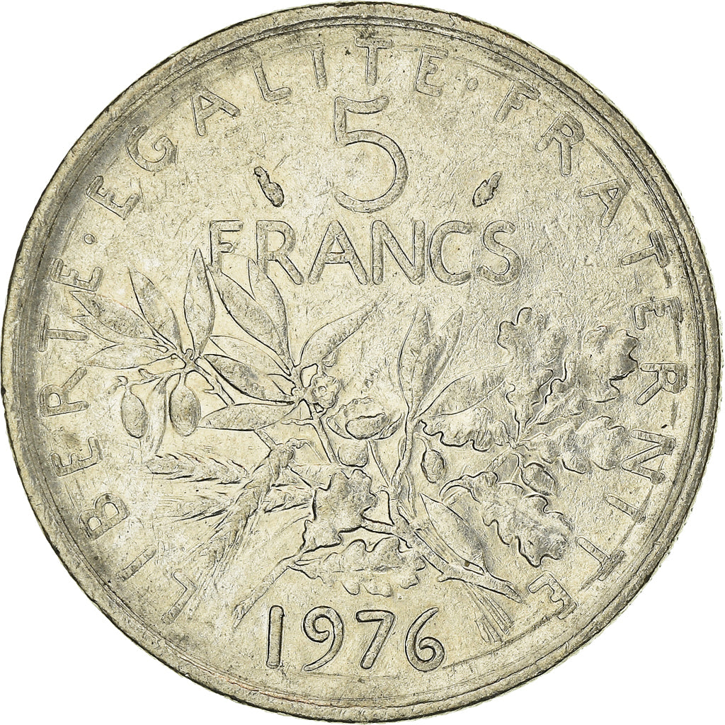 Coin, France, 5 Francs, 1976