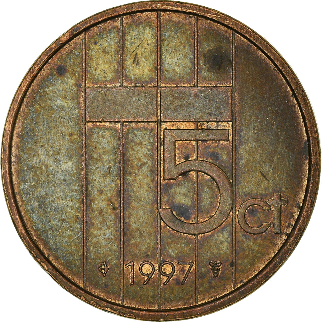 Moeda, Países Baixos, 5 Cents, 1997