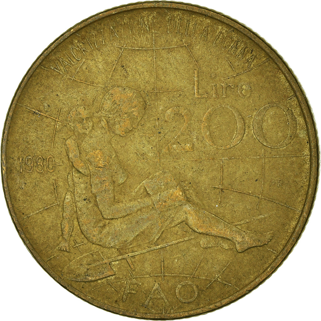Munten, Italië, 200 Lire, 1980